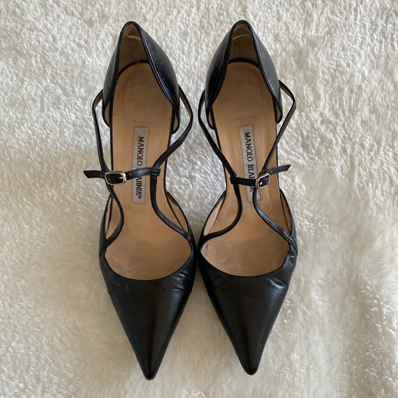 Manolo Blahnik Shoes - Manolo Blahnik Pointy Toe Pumps, Size 6